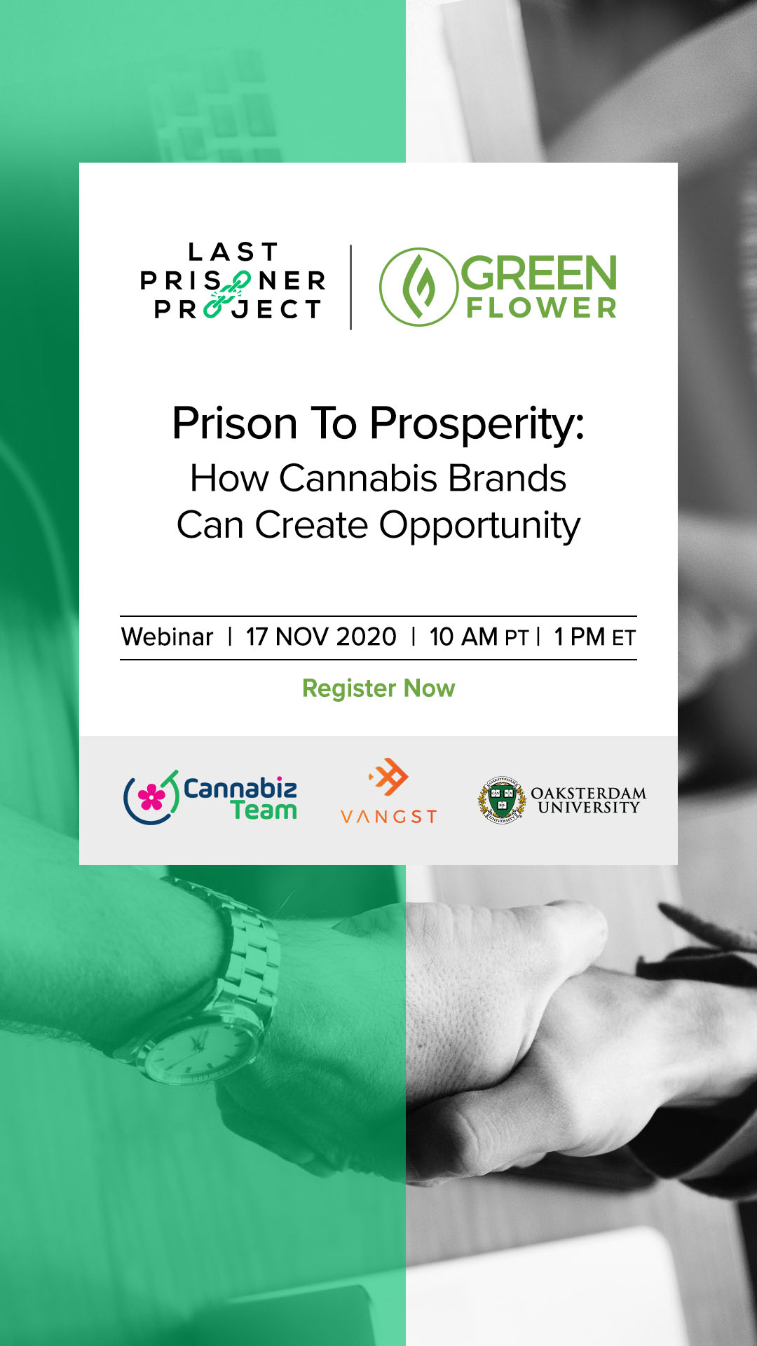 green flower and LPP webinar banner ad